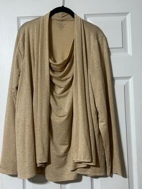 CHARTER CLUB Women's Draped Open Cardigan Sweater - Gold